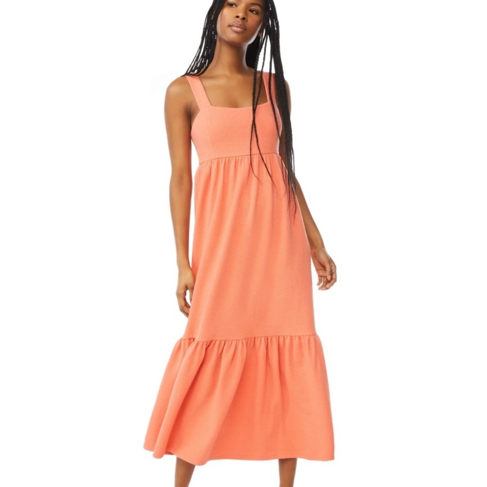 Stylish Orange Midi Dress